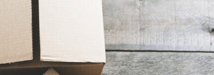 A picture of a box packed for a new home