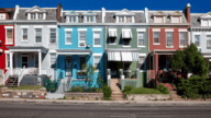Colorful row houses highlighting curb appeal, a key home-selling factor in 2025